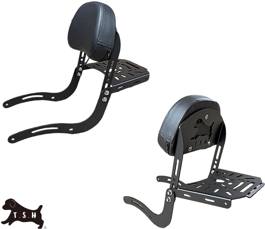 Motorcycle Rear Carrier with Backrest for Honda Backrest Carrying Sissy Bar T.S.H Rebel, Carrier, Rack,