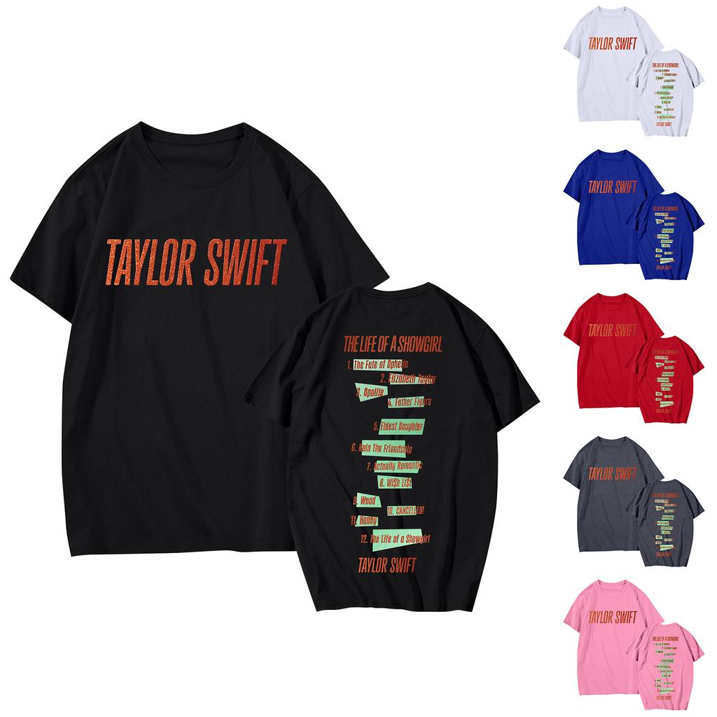 Dámské ležérní tištěné tričko s kulatým výstřihem, svetr s krátkým rukávem