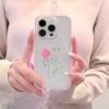 Cute Cat Flower Clear Phone Case For iPhone 11 12 13 14 15 16 17 Pro Max 17 Air Plus 2 In 1 Candy Color Silicone Soft Cover