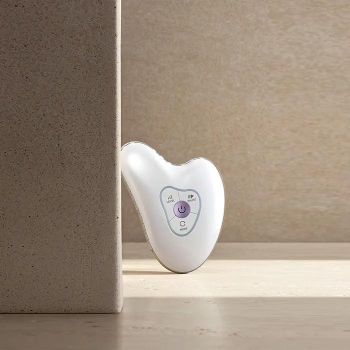Madeca Prime Ritual White Pearl High-Frequency Galvanic Gua Sha Massager Beauty Device