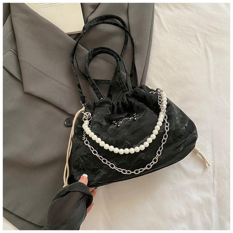 Wunderschöne lässige einfarbige Perlenhandtasche einfache Schmetterling Schulter Umhängetasche Rucksack multifunktionaler Rucksack Damentasche