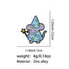 Cute Mouse Enamel Pin Witch Brooch Pines Lapel Pins Badge On Backpack Clothing Accessories Funny Jewelry Birthday Gifts