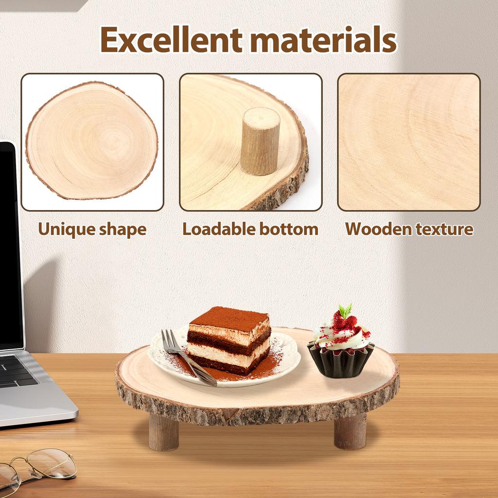 11-13 Inches Wood Display Stand Decorative Wedding Cake Holder Party Dessert Serving Tray Graden Plants Flowerpot Pedestal