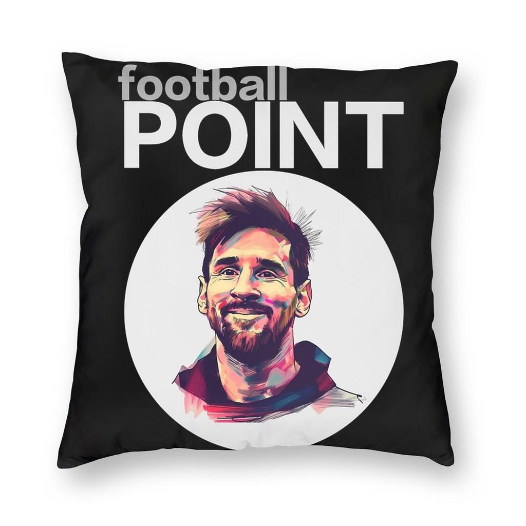Football Messis Pillowcase Soft Fabric Cushion Cover Gift Throw Pillow Case Cover Home Zippered Xcm