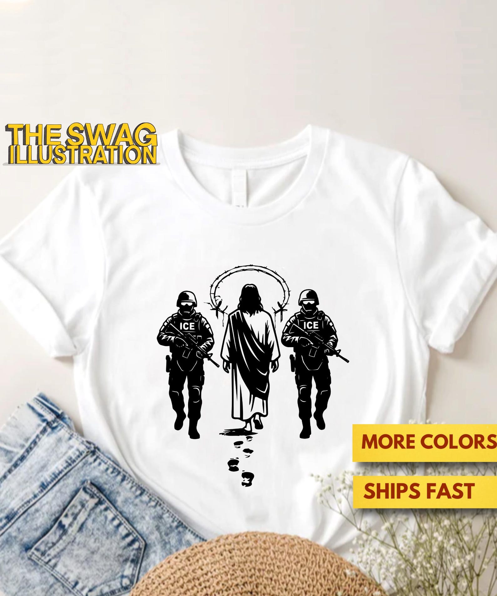 Abolish Ice Shirt, Jesus Abolish ICE ResisT shirt, Anti-Trump Political GifT shirt, ProtesT shirt, FDT ProtesT shirt, Ultra Soft Tee 3XL