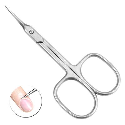 Forbici per cuticole con punta curva in acciaio inossidabile, lama sottile, tagliaunghie, rimuovi pelle morta, strumenti per manicure