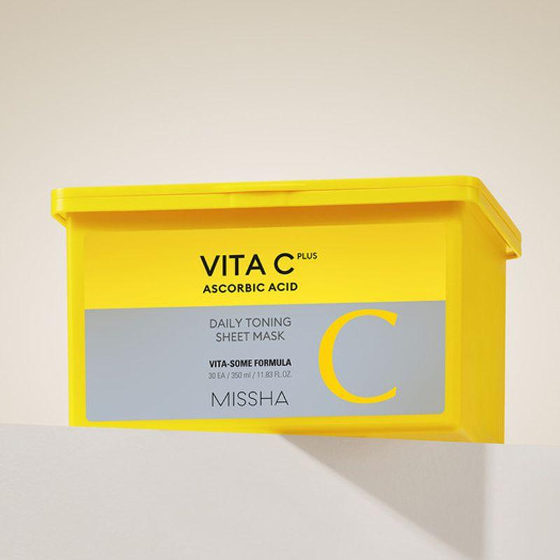 MISSHA [MISSHA] Vita C Plus Daily Toning Sheet Mask 350ml / 30 sheets ONE