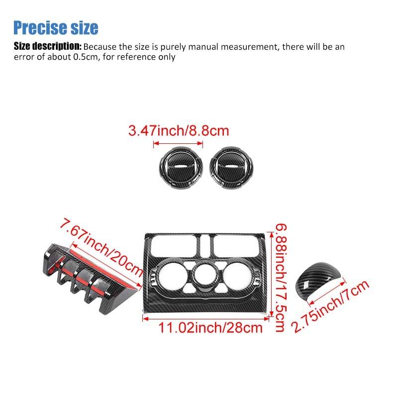  ABS Car Gear Shift Decoration Air Conditioning Control Panel Window Lifting Switch Stickers for Suzuki Jimny 2019 Up Interior Accessories