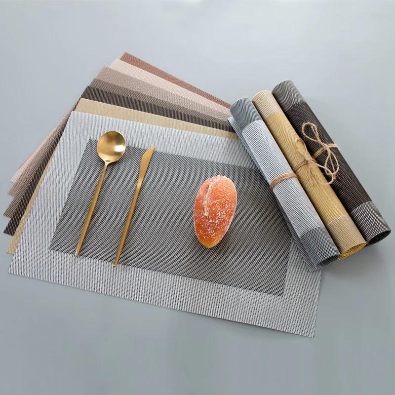 Non-Slip Table Mat Tea Coaster Bowl Pad Washable PVC Dining Table Placemats Modern Home Decoration Accessories for Anniversary