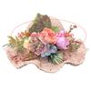 Western Hepburn Hat with Lolita Rose Breathable Audrey Style All-match Vintage Hat Lolita Peony Photo Props Headgear