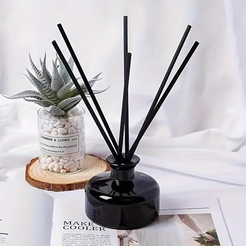 Schwarze Aromastäbchen Feuerlose Aromatherapie Stabile Verflüchtigung Für Meditation Yoga Zuhause Ätherische Öldiffusion Faserstäbchen 22,0*0,3cm