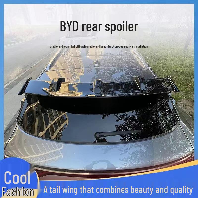 Carbon Fiber Rear Spoiler for BYD Song Plus DMI - Punch-Free Installation
