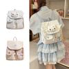 Schoolbag Cute Cartoon Polka Dot Backpack Large Capacity Commuter Student School Bag Outdoor Leisure Versatile Travel Sports Backpack