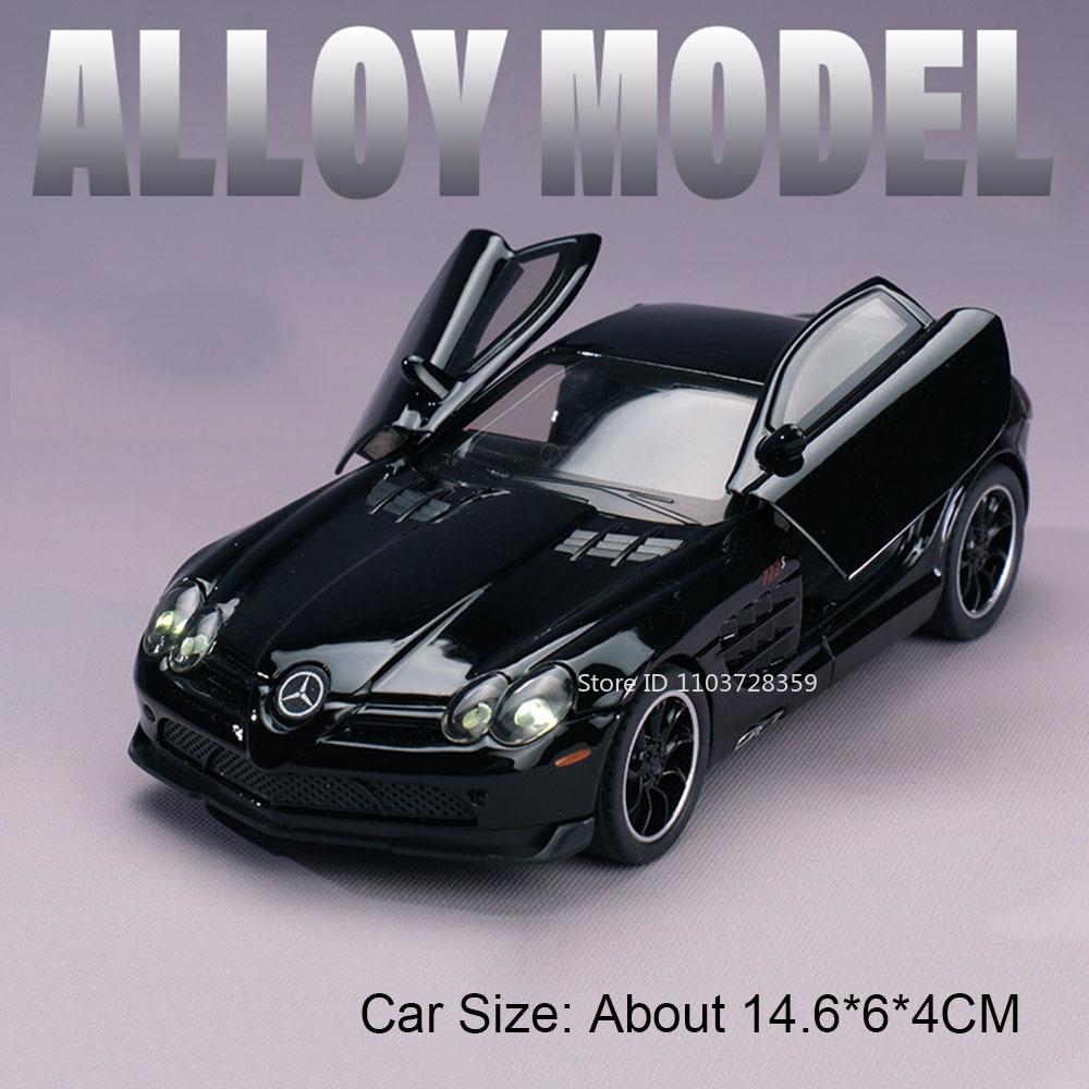 1:32 Maßstab S650 E300L SLR 772S Modell Spielzeugautos Legierung Druckguss Sound Licht Türen Geöffnet Rückzieher Simulationsfahrzeuge Kindergeschenke