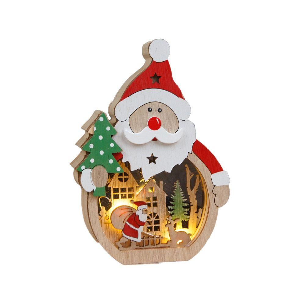 Household Santa Snowman Ornament Creative Christmas Light  Luminous Decor