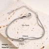 Elegant Knotted Double-Layer Necklace & Bracelet Set - Titanium Steel Snake Chain Jewelry