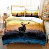 Dusk Dream Catcher Deer Bedspreads Cover 3D Print Animal Black Yellow Bedroom Duvet Cover Sets Winter Parure De Lit 2 Personnes