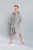 Mimas Boys' Long-sleeved Bathrobe Graphite 6 Years