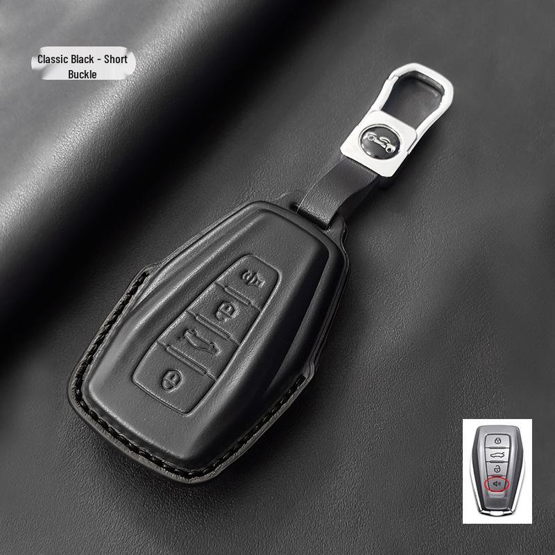 Compatible with Geely Emgrand, Binyue, Vision X6, Binrui, Boyue - Genuine Leather Key Case