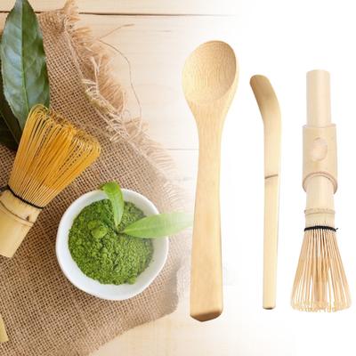 3pcs Bamboo Matcha Making Set Matcha Tea Whisk Hooked Bamboo Scoop Chashaku Teaspoon Bamboo Matcha Making Set Tea Maker Teaspoon