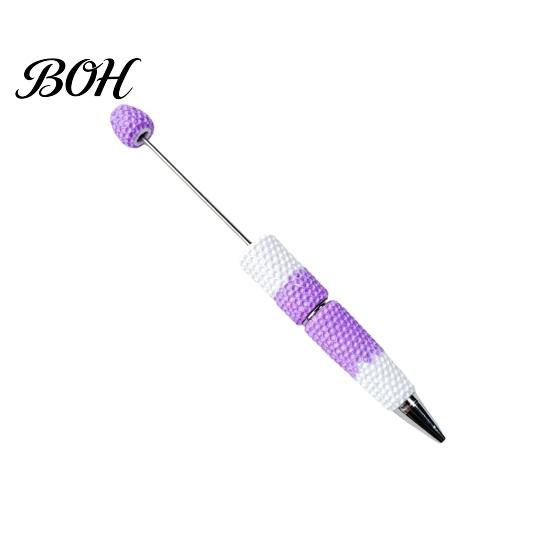 Beadable Ballpoint Pens DIY Pen, Colorful Fancy Beaded Crafting Gift for Students, Party Favors, Creative Office Supplies Novelty Rainbow