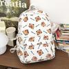 Large Capacity Lightweight Backpack Cartoon Capybara School Bag Student Schoolbag  Adjustable Straps Backpack Gifts
