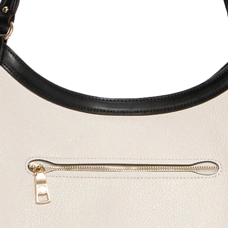 Coach Kristy 32 Large Capacity Pebble Leather Bucket Bag Women handbags Khaki White C6828-IMCAH