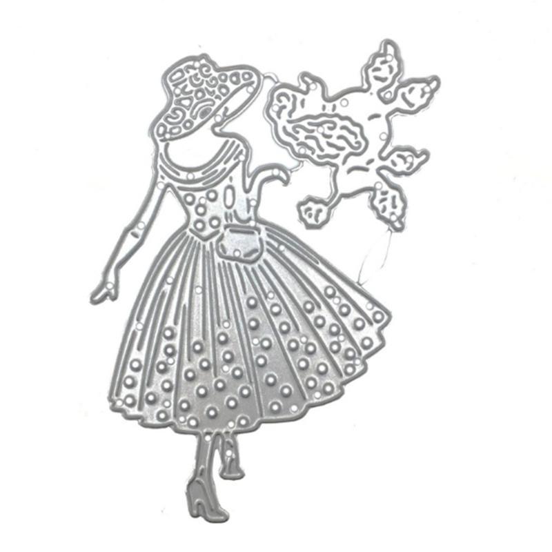 Lady Metal Cutting Dies Stencil DIY Scrapbooking Album Paper Card Template Mold Embossing Decoration