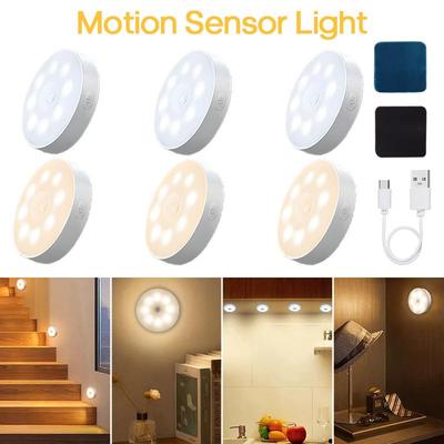 Magnetisches LED-Induktionslicht für den Innenbereich, Nachtlicht für Schlafzimmer, Tastensteuerung mit 3 Modi und dimmbar, Küchen-, Wohnzimmer-, Bürobeleuchtung 3/5 Stück