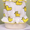 Dog Slip Dress Breathable Summer Yellow Duck Print Ruffle Pet Sleeveless Dress Pet Costume Outfit Apparel for Small Dogs