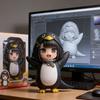 2026 Goo Goo Gaga Little Penguin Administrator Hand-held Ark Terminal Scale Ratio Model Decoration Toys  Playsets Doll Birthday Gift Present