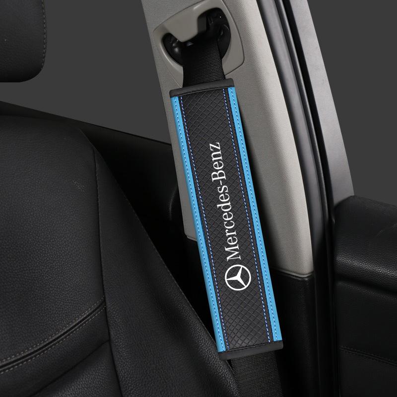 CRI12pcs New High-end Leather Car Seat Belt Cover Shoulder Pad Neck Protection For Mercedes Benz CLC Class W204 W203 W205 W463 W176