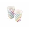 Set de 6 gobelets en carton Licorne arc en ciel