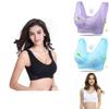Damen Sexy Front-Kreuz Verstellbare Seiten-Schnalle Spitze Weste Kabelloser Sport-BH Für Ultimativem Komfort Und Stil