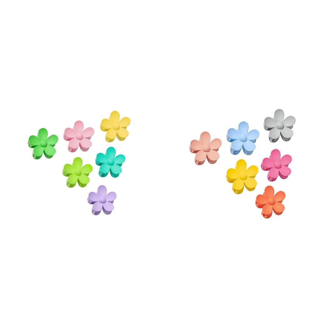 6 Pieces Hair Claw Clip Women Styling Daily-Wear Flower-Shape Girl Headwear Headdress Ponytail Clamp Women Makeup Washing