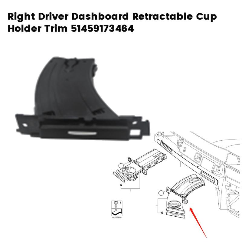 Authentic Car Right Driver Retractable Cup Holder Trim 51459173464 For BMW E90 E91 E92 E93 2005-2012 Dashboard Drink Holder RHD
