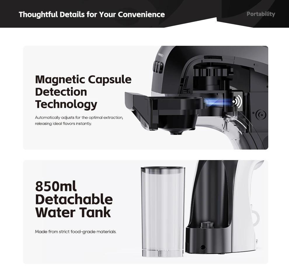 HiBREW Multifunctional 3 In 1 Multiple Capsule Coffee Maker Full Automatic With Hot & Cold Mode 19Bar