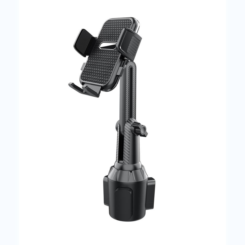 Auto-Wasserbecherhalter mit Handyhalterung, faltbar und rutschfest, mit Befestigungsmöglichkeit für Handy im Auto.