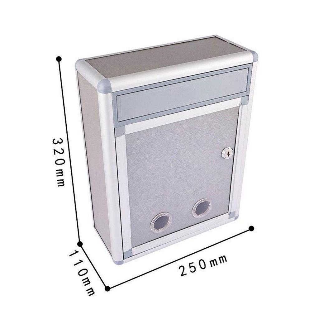 Wall Mount Mailbox Security Weatherproof Rustproof Waterproof Drop Box for Residential Buildings Community Units Apartments