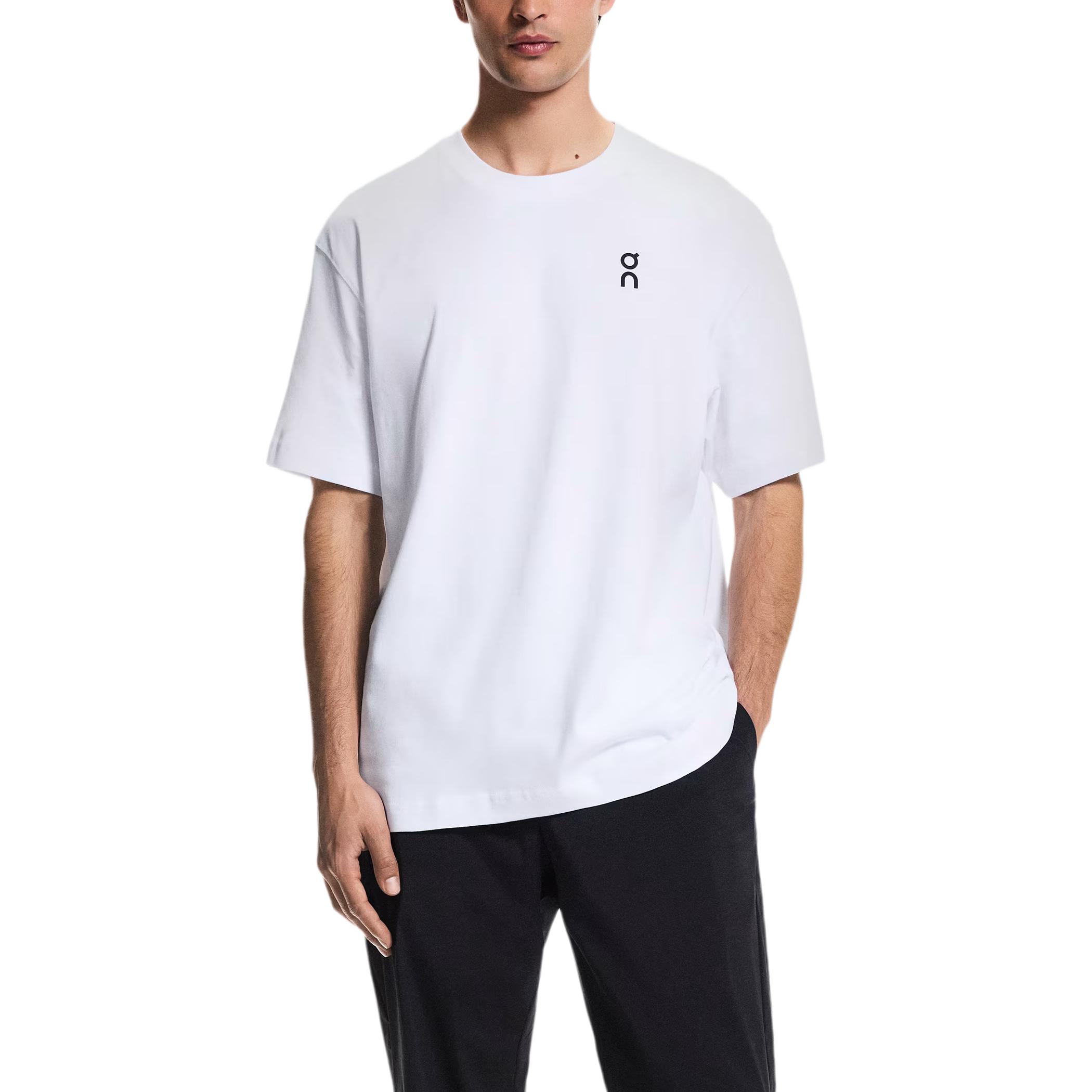ON Running Op Club-T Ritme Losse Pasvorm Ronde Hals Verlaagde Schouders Logo Korte Mouwen T-shirt Heren tops 1MG11240069 L