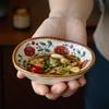 Mini Ceramic Flavor Dish Retro Vinegar Dish Multi-functional Mini Fruits Bowl  Household Use