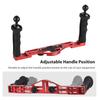 Dual Handle Camera Diving Rig Handheld Underwater Tray Stabilizer Adjustable Camera Diving Housing B