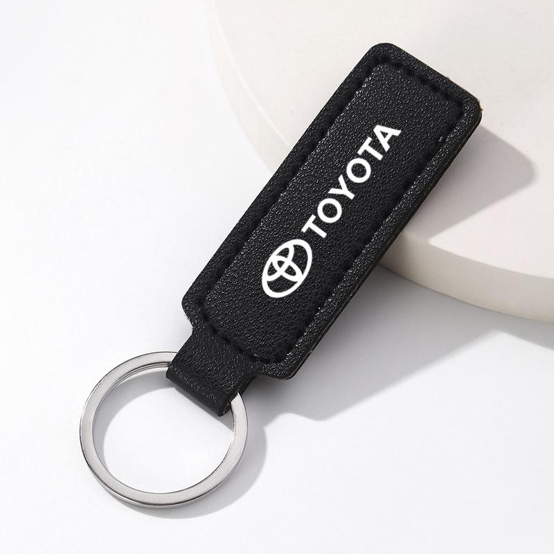 

Leather Car Key Chain Ring Pendant Holder Gift For Toyota Crown GR Corolla Yaris Aygo Prius Camry Auris Avensis 4Runner Keychain