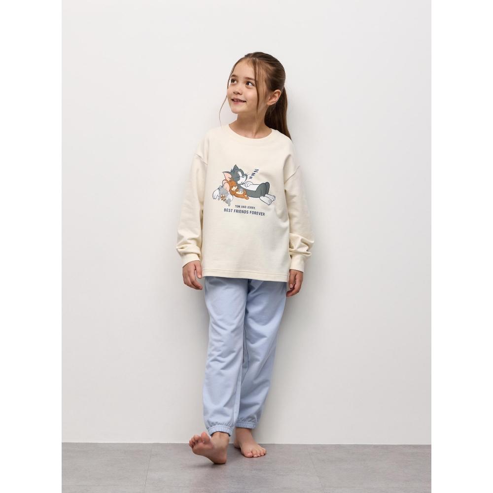 Gu By Uniqlo Kids Cotton Sweat Lounge Set Tom And Jerry