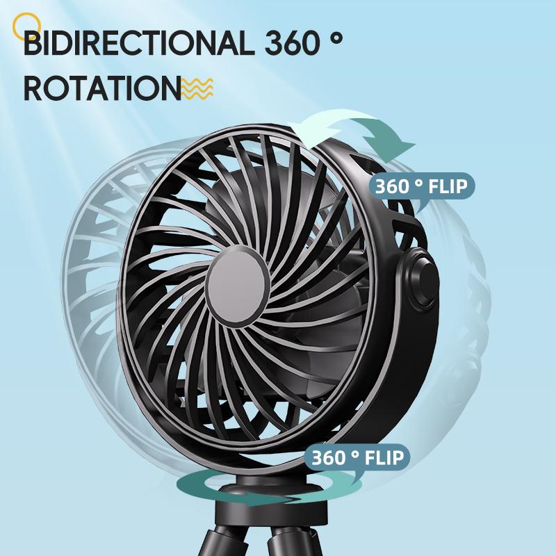 Octopus Mini Fan Portable Fan Tripod Multi Functional Adjustable 360 Degree Rotation USB Charging Low Decibel Electric Fan New