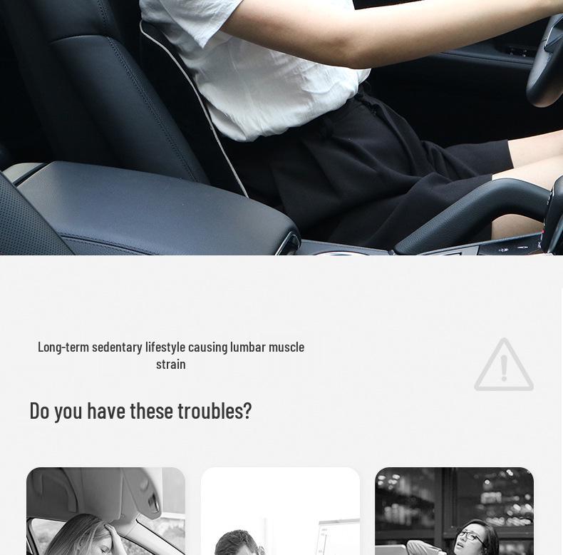 Lendenstützkissen aus Memory-Schaum für Auto und Bürostuhl