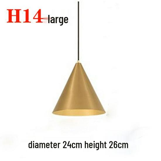 Nordic Gold Single Pendant Light for Bedroom, Bar, Café, or Shop