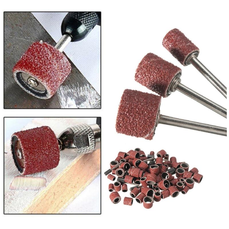 102/132Pcs Sanding Drums Kit Sand Bands Sand Mandrels Drum Woodworking Nail Drill Rotary Abrasive Tool