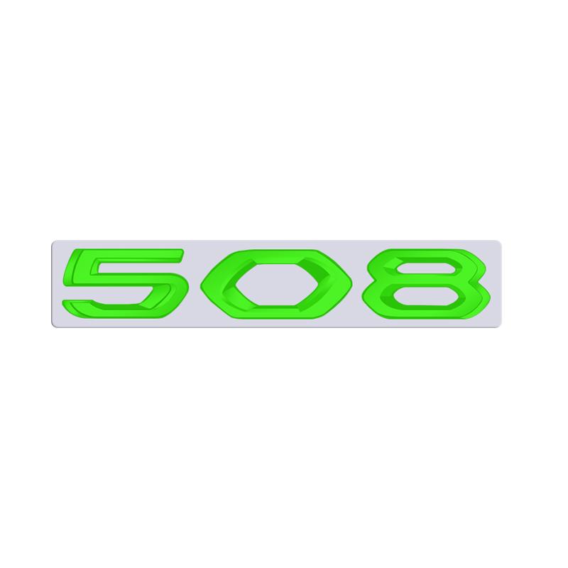 UNYG8 For Peugeot 508 GT Car 3D Metal Letters Logo Badge Decals Sticker Car Auto Rear Trunk Alphabet Emblem Styling Stickers