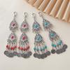 Kazakh Princess Tassel Keyring: Ancient Style Alloy Backpack Pendant & Hair Accessory with Lobster Clasp